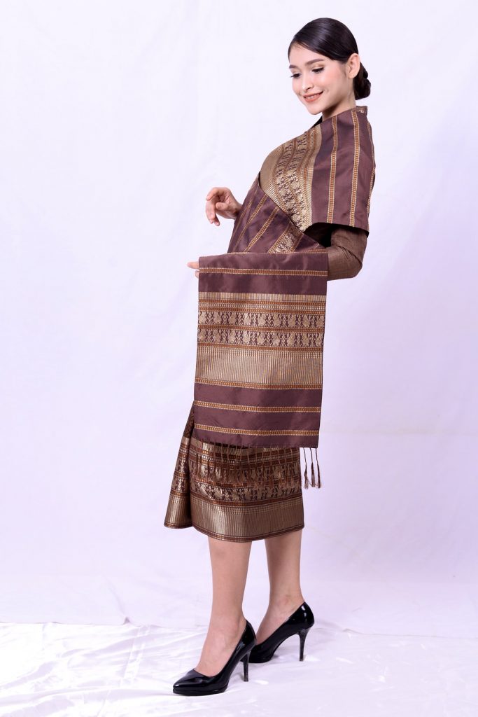 Silk Blouse and Skirt Set with matching Shawl 